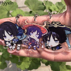 Anime Genshin Impact Acrylic Keychain Ornament Stand Cute Kawaii Xmas Gift - Picture 1 of 45