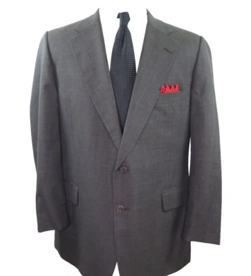 Paul Stuart Mens Wool Gray Checks Glen Plaid Blazer Jacket Sport Coat 44 R EUC - Image 1 of 4