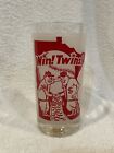 RARE Minnesota Twins 1967 Paul & Minnie Red Logo Frosted Glass Tumbler, MINT!!
