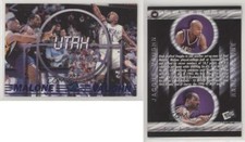 1997 Press Pass Double Threat Blue Jacque Vaughn Karl Malone #40 Rookie RC HOF