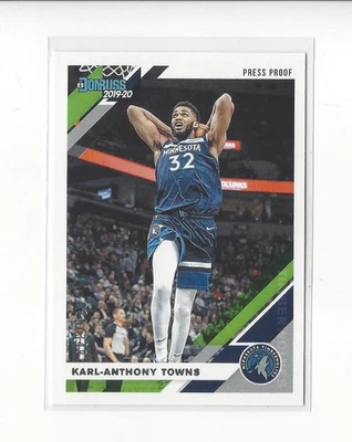 2019-20 Donruss Press Proof Silver #123 Karl-Anthony Towns T-Wolves /349  - Image 1 of 2