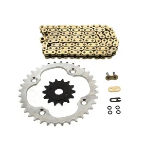 Gold O-Ring Chain & Sprocket for Suzuki LTR450 QuadRacer 2006 - 2008 14/36 96L - Picture 1 of 5