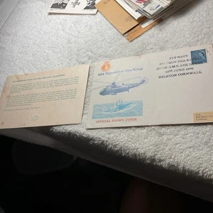 United Kingdom.(-1970-)-824 Squadron Sea King,FLY NAVY.OFFICIAL FLOWN COVER-#8 - Picture 1 of 5