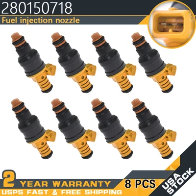 8Pcs Fuel Injectors 0280150718 For 96-04 Ford Mustang F150 F250 F350  5.0L 5.8L Foto 1 de 4