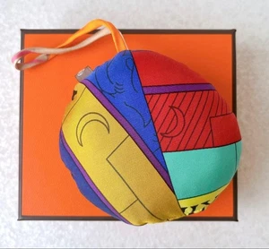 HERMES Hermes Petith ciondolo ornamento cuscino seta con scatola dal Giappone nuovo - Foto 1 di 8