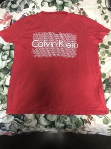 Men’s XL Red Calvin Klein Tee Shirt - Picture 1 of 3