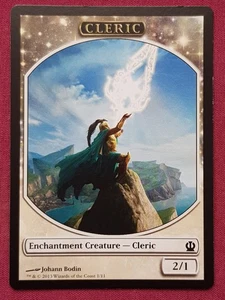 Magic The Gathering THEROS CLERIC token card MTG - Picture 1 of 2