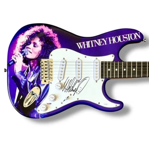 Whitney Houston Signed Guitar Custom Graphics JSA COA I Will Always Love You - Picture 1 of 3