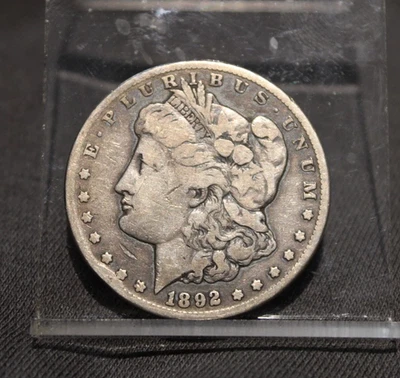 1892-CC Morgan Dollar VF+ Very Fine Details Lightly Cleaned