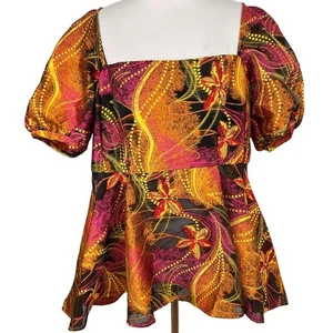 Camicetta babydoll Tuckernuck collo quadrato maniche a sbuffo taglia XXL NUOVA SENZA ETICHETTE - Foto 1 di 9