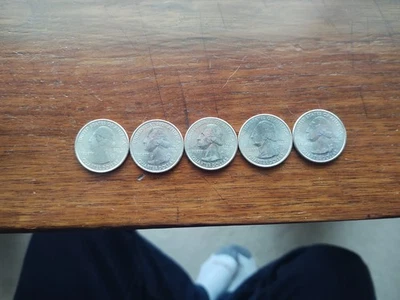 2016  Theodore Roosevelt Quarter Circulated Lot Of 5  - Image 1 of 4