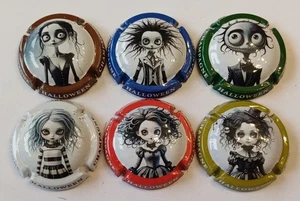 6 SCHÖNE GENERISCHE CHAMPAGNERKAPSELN HALLOWEEN 2025 REF NR. 1498 bis 1498 NEU - Bild 1 von 1