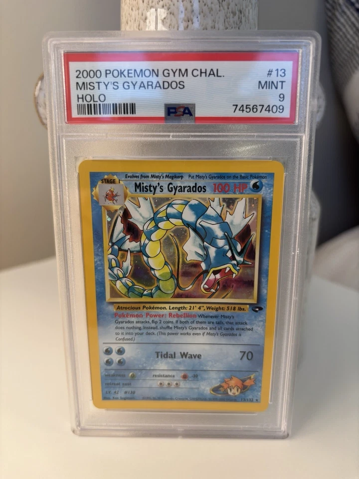 PSA 9 2000 Pokemon Misty's Gyarados 13/132 Gym Challenge Holo Mint 💎 - Image 1 of 3