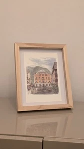 Drawing of Hotel Gruner Baum (Hallstatt) by Karlova (Ukrainian street artist) - Picture 1 of 8