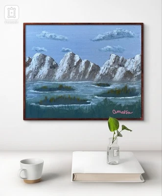 Original Art "Serenity" 11x14 Canvas Expressionism Abstract Design Home Art - Image 1 of 4