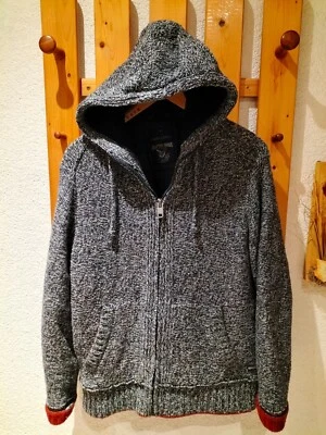 Jacke Angelo Litrico C&A grau Gr. M Strickjacke gefüttert Kapuze - Bild 1 von 4