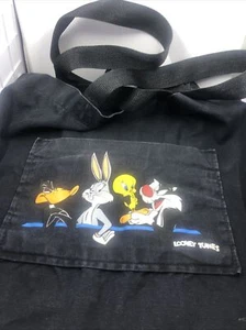 Looney Tunes Bugs Daffy Taz Tweety+ Bag/ Tote 1992 Black - Picture 1 of 20