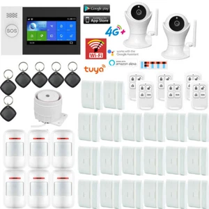 T64 Tuya APP WiFi+4G Touch Keyapd Wireless Home Security Alarm System+HD Camera - Picture 1 of 24