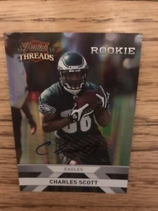 Charles Scott Eagles LSU 2010 Panini Threads RC AUTOGRAPH SILVER 222/499 - Picture 1 of 2