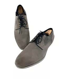 Kenneth Cole Reaction Mens Gray Derby Leather Dress Comfort Shoes Size 12 M - Picture 1 of 9