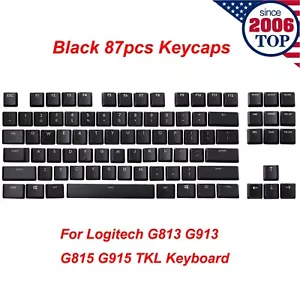 A full set G915 TKL 87 Key Caps Black for Logitech G813 G913 G815 G915 Keyboard - Picture 1 of 3