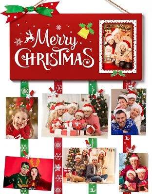 Christmas Card Holder Wall Hanging Christmas Card Display Merry Christmas Pic... - Image 1 of 4