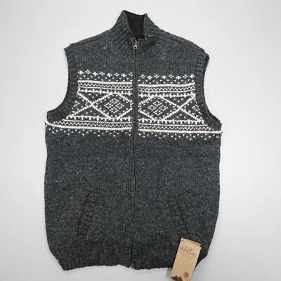 Жилет с подкладкой Lost Horizons Sven ручной работы в Непале 100% шерсть толстый теплый эластичный - Изображение 1 из 4