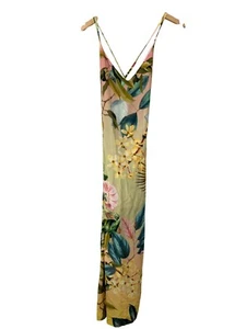 PQ Swim Ella Botanical Print Coverup Slip Dress Women XS/S Tropical Bohemian NEW - Picture 1 of 7