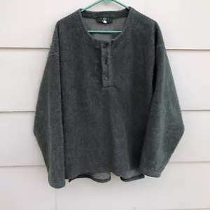 Orvis 1/4 Button Down Pullover Fleece Sweater Jacket Green Mens Sz XL - Picture 1 of 3