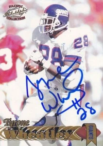 Tarjeta coleccionable firmada por Tyrone Wheatley Pacific Collection #128 ALA F10806 - Imagen 1 de 1