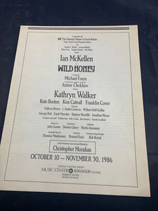 IAN MCKELLEN WILD HONEY 1986 2 PAGE PROGRAM  - Picture 1 of 6
