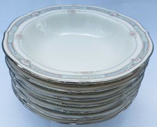 Noritake Ivory China Rothschild Berry Fruit Dessert Bowls Set of 7 Excellent