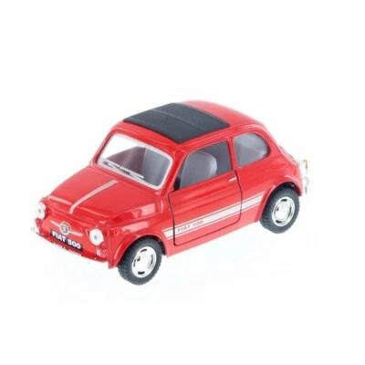 Modelo Diecast Fiat 500 Clásico 5004 Escala 1/24 de Kinsmart - Color Rojo  Foto 1 de 4