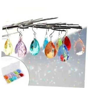 38mm Crystal Suncatcher Prism, 10pcs Multicolor Teardrop Crystals Chandeliers - Picture 1 of 7