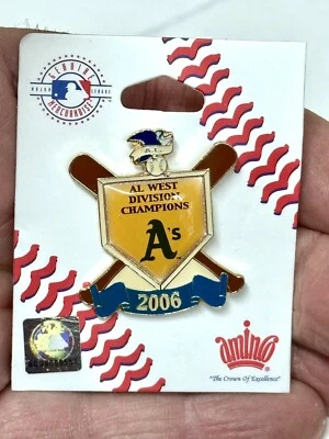 Oakland Athletics Pin 2006 West Division Champions  Lapel Pin - Image 1 of 4