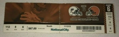 10/14/07 Miami Dolphins Cleveland Browns Полный Билет Заглушка Дерек Андерсон x 3 TDs - Изображение 1 из 2