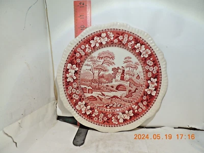 Spode's Tower Copeland England Scalloped Ironstone Dinner Plate  10 1/2" - Image 1 of 3