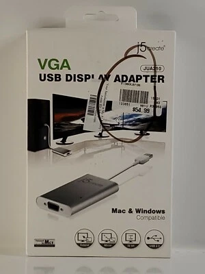 j5create USB to VGA Display Adapter 1080p HD Resolution Up to 1920 x 120 - Image 1 of 4