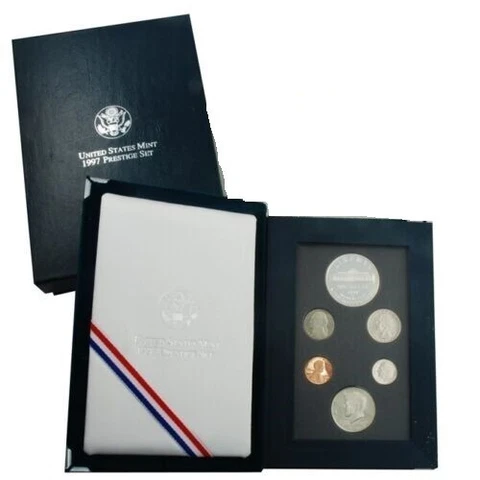 1997 Prestige Proof Set U.S Mint with Botanic Garden Centennial Dollar (NO COA) Cover