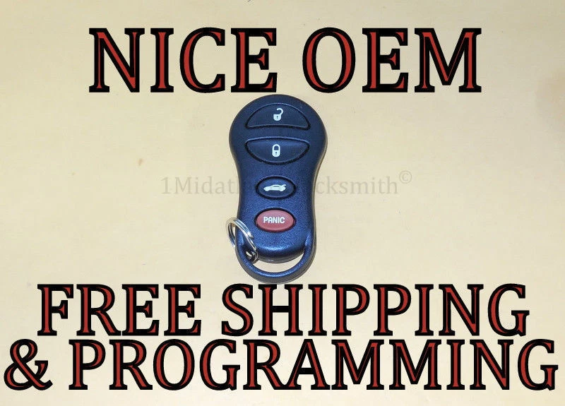 100% OEM CHRYSLER DODGE PLYMOUTH NEON KEYLESS REMOTE FOB GQ43VT9T 04759008 - Image 1 of 1