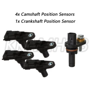 4x Camshaft +1x Crankshaft Position Sensors PC566+PC762 For Cadillac SRX CTS STS - Picture 1 of 9
