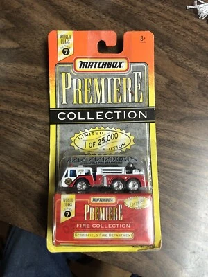 Matchbox Premiere 43302-34310 "Springfield FD" Ladder Fire Truck Mint Unopened - Image 1 of 4