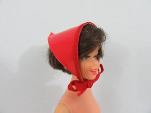 Vintage Francie Doll Accessory - RED VINYL SCARF MOD Hatters - Picture 1 of 7