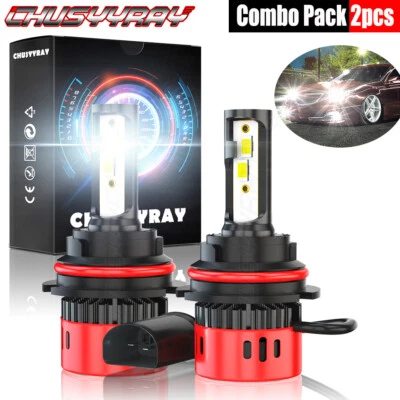 Kit de faros LED 9007 HB5 6000K blanco alto/bajo para Dodge Grand Caravan 1996-2007 Foto 1 de 4