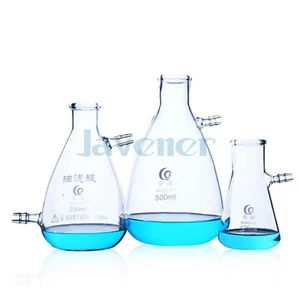 125ml To 1000ml Glass Filtering Flask Filtration Bottle 10mm Hose Vacuum Adapter - Picture 1 of 2