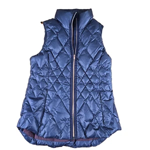 Chaleco Athleta Para Mujer Sin Mangas Acolchado Cremallera Completa Bolsillos Azul Marino Talla Pequeña ¡EXCELENTE ESTADO USADO! - Imagen 1 de 11