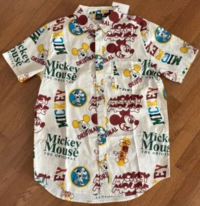 Disney Original Mickey Mouse Herren Kurzarm Button Down Camp Hemd Gr. M - Bild 1 von 7