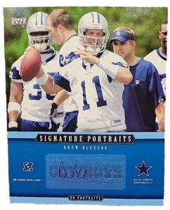 2005 upper deck Signature Portraits DREW BLEDSOE 8x10 AUTO AUTOGRAPH UD NFL BOYS - Picture 1 of 15