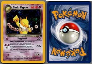 2000 Pokemon, Team Rocket, #9/82 Dark Hypno, Holo Rare (b)