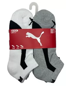 Paquete de 6 calcetines PUMA para hombre corte bajo acolchados control de humedad talla 6-12 - Imagen 1 de 3